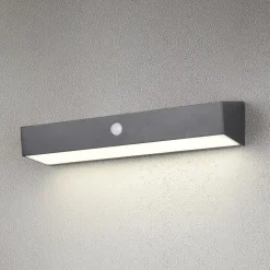 Silves solcellelampe til vægmontering, sort, sensor, IP44