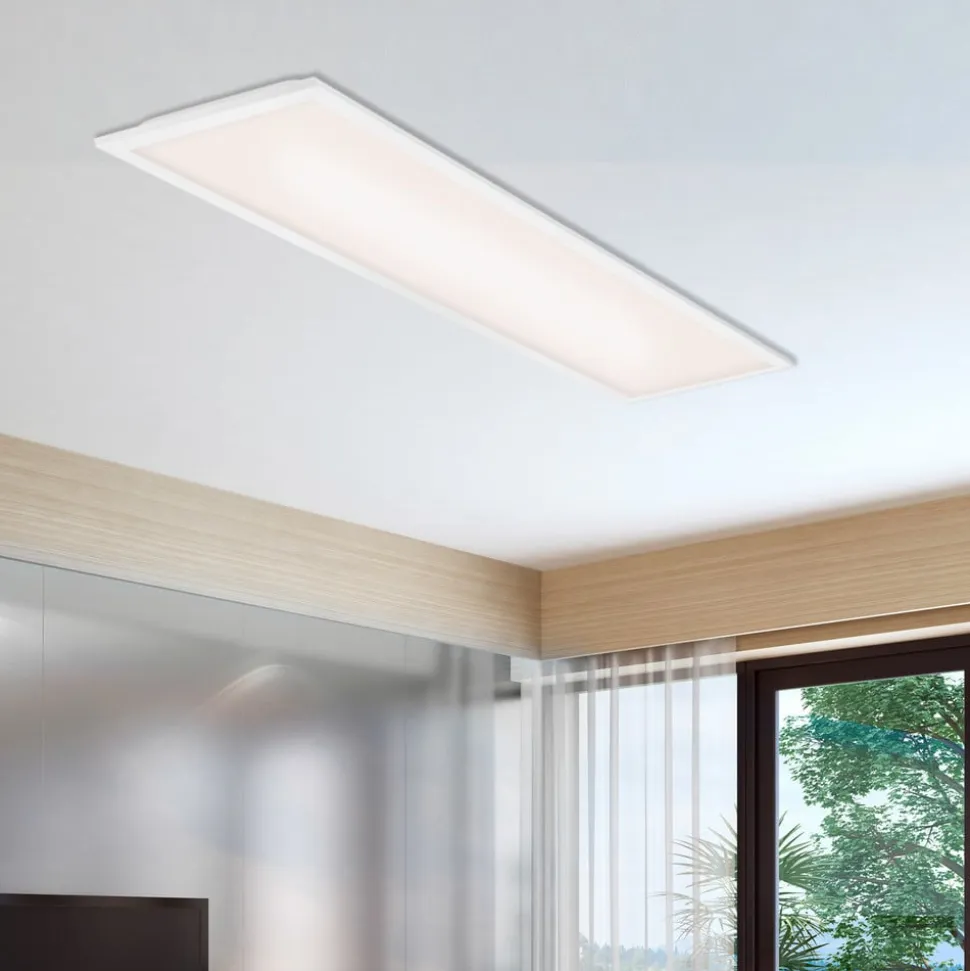 Simple LED-panel, hvidt, ultrafladt, 100 x 25 cm