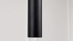 Skinne system 48V Lumaro, pendel, rørpære, 3 lyskilder, sort