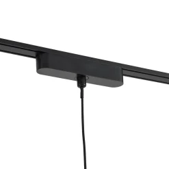 Skinne system 48V Lumaro, pendel, rørpære, 3 lyskilder, sort