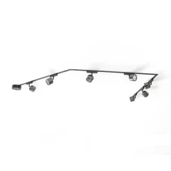Skinne system 48V Lumaro spots 7 lyskilder sort Ø8cm dæmpbar