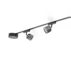 Skinne system 48V Lumaro spots 7 lyskilder sort Ø8cm dæmpbar