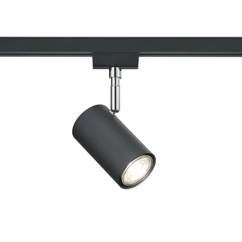 Skinnespot DUOline 782401, Ø 6 cm, sort, 2-faset, GU10