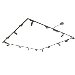 Skinnesystem 48V Lumaro spots 16-flg. sort Ø4cm dæmpbar