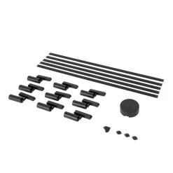 Skinnesystem 48V Lumaro, spots, 9 lyskilder, sort, 13 cm, dæmpbar