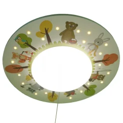 Skovens Sjove Dyr loftlampe, 1 lyskilde, 20 LED’er