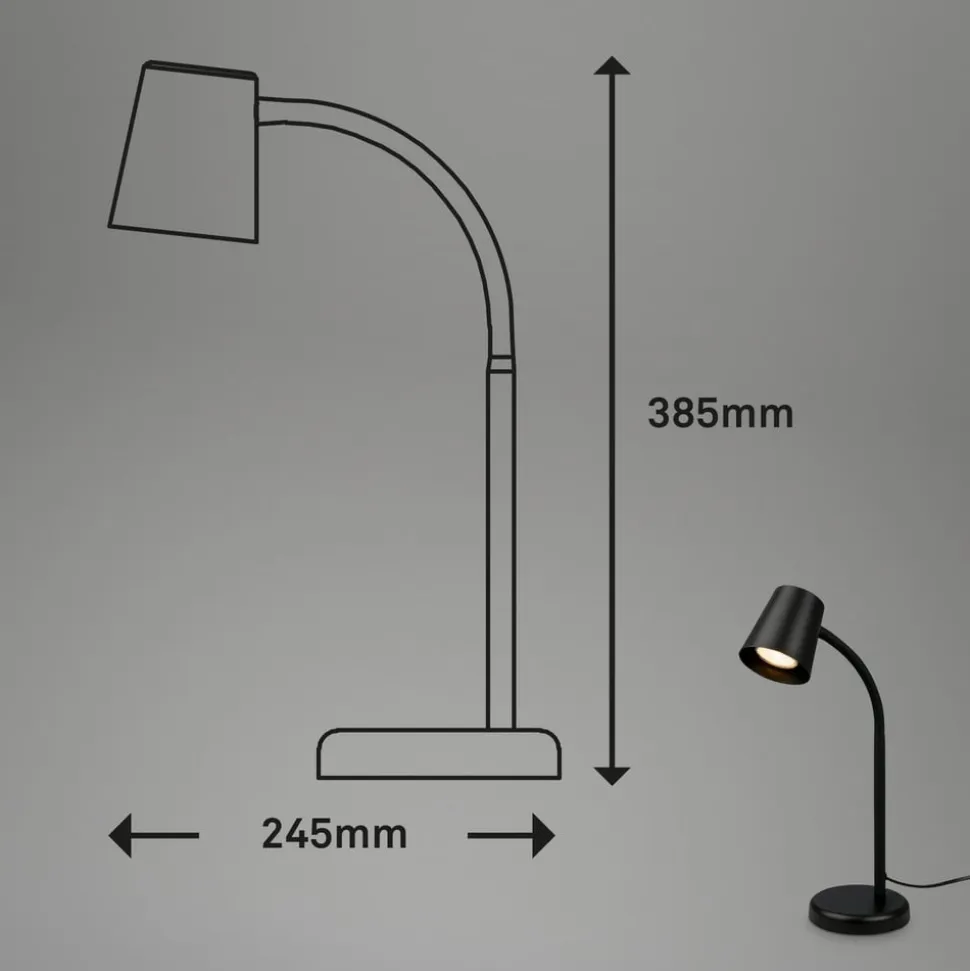 Skriva bordlampe, GU10-fatning, sort