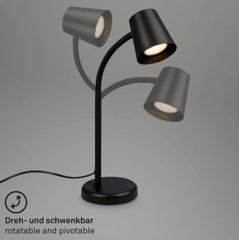 Skriva bordlampe, GU10-fatning, sort
