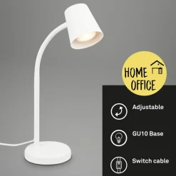 Skriva bordlampe, GU10-fatning, hvid