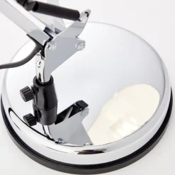 Skrivebordslampe Henry, krom, højde 50 cm, justerbar