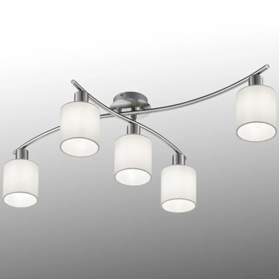 Skærme af hvidt stof - loftslampe Garda