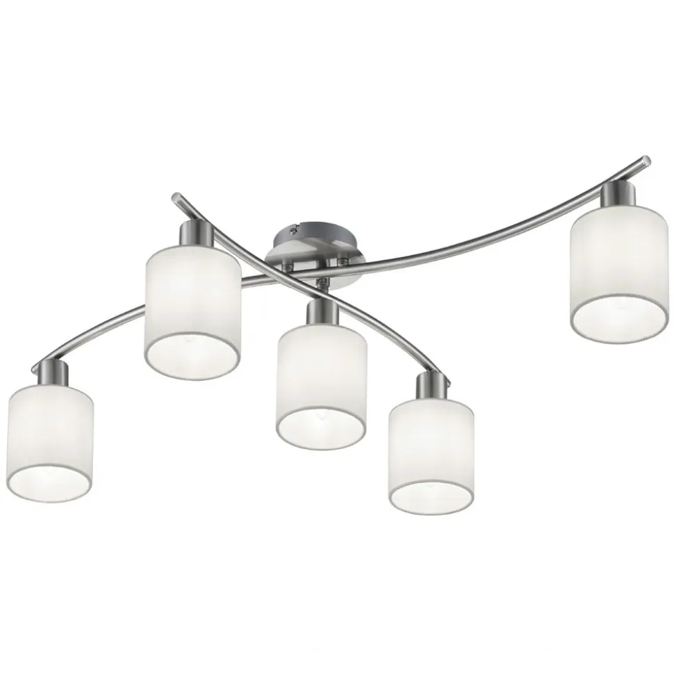 Skærme af hvidt stof - loftslampe Garda