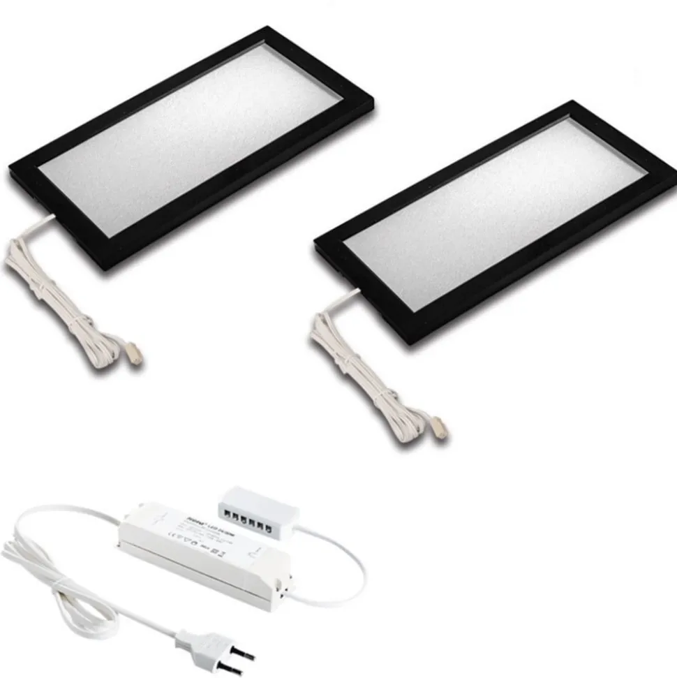 Sky LED-underskabslampe 2 stk. 3.000 K sort