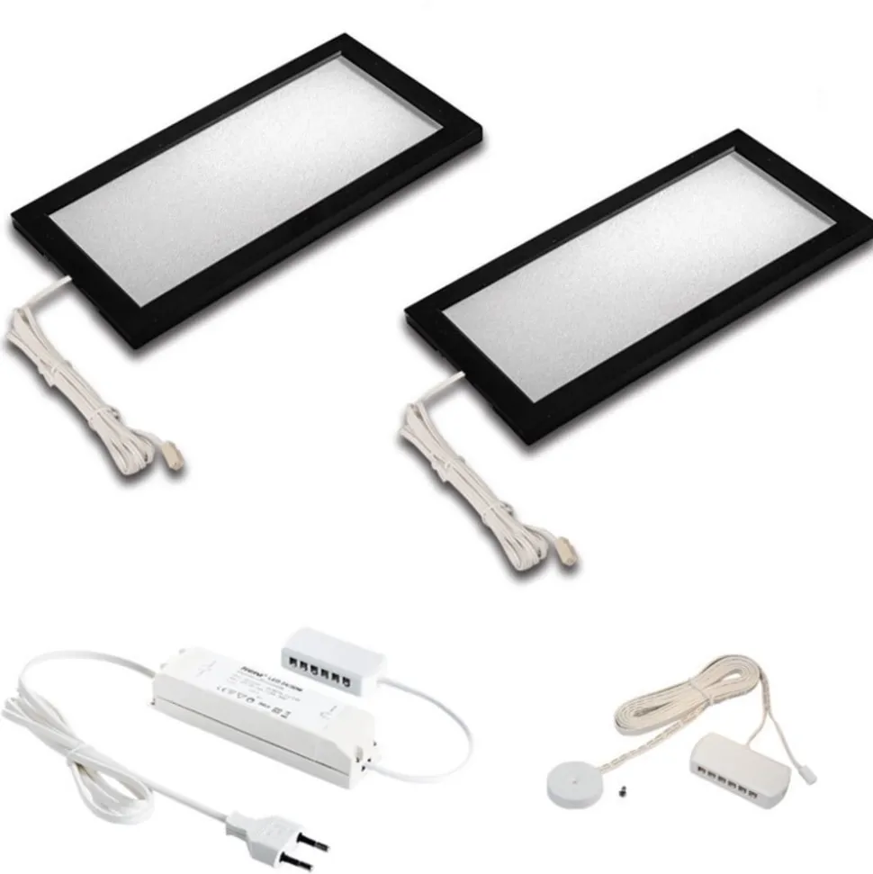 Sky LED-underskabslampe dæmper 2 stk. 3000K sort