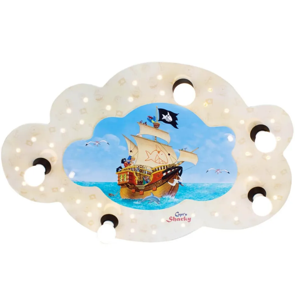 Skyformet Capt'n Sharky loftlampe med LED’er