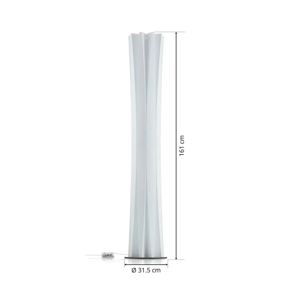 Slamp Bach gulvlampe, højde 161 cm, hvid