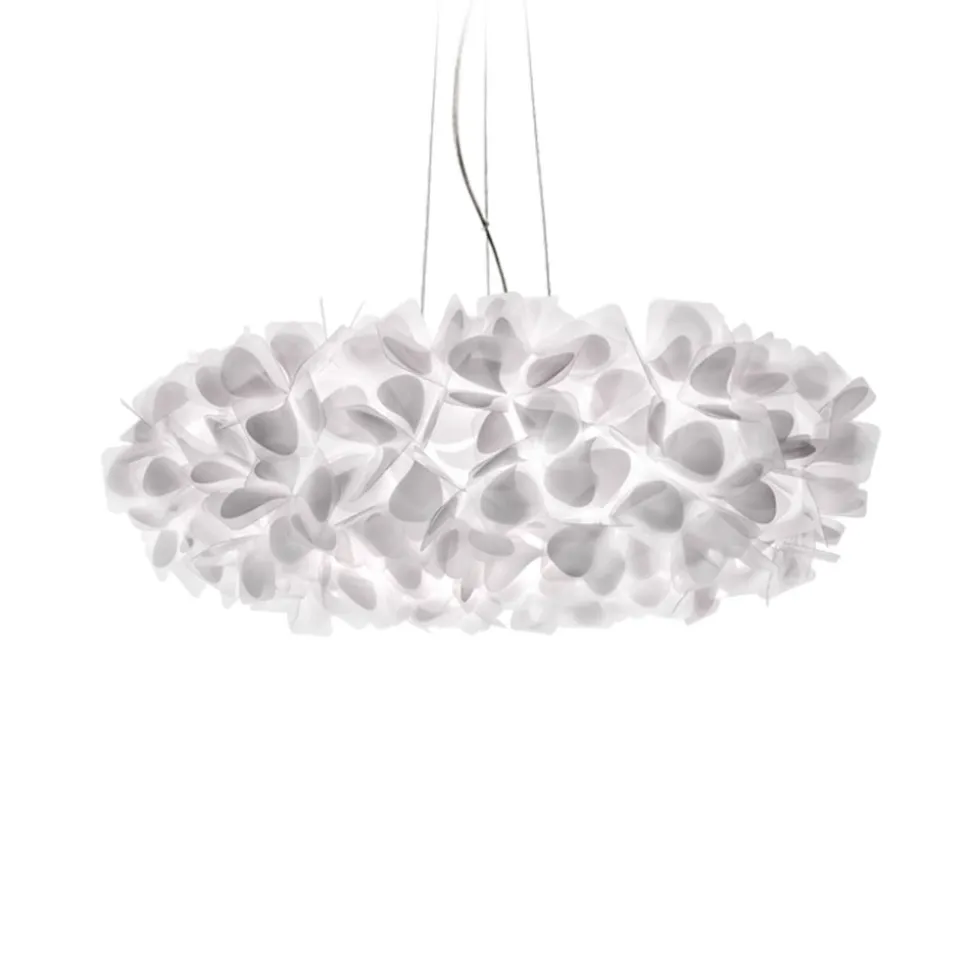 Slamp hængelampe Clizia Mama Non Mama, Ø78cm, hvid/klar