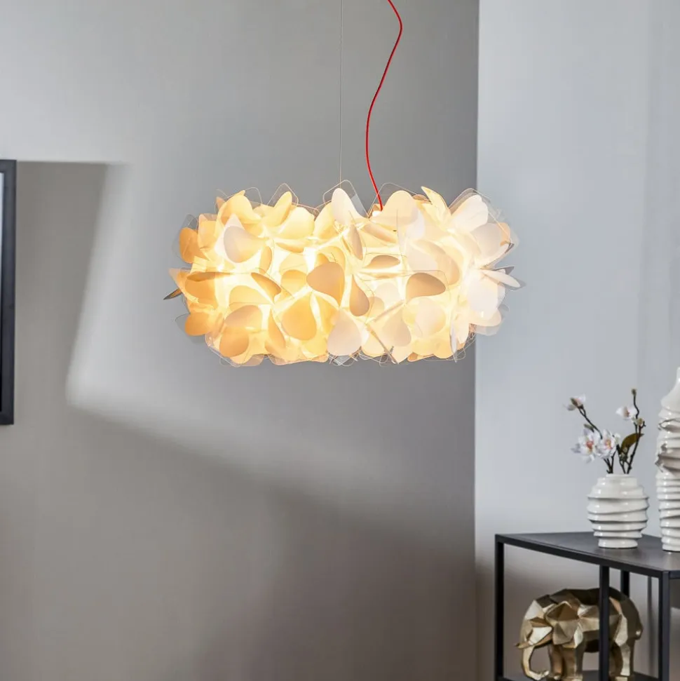 Slamp hængelampe Clizia Mama Non Mama, Ø53cm, hvid/rød