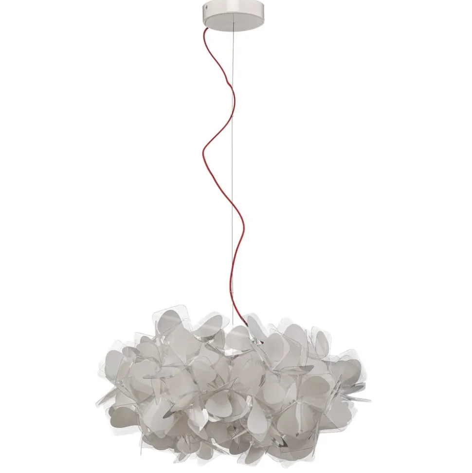 Slamp hængelampe Clizia Mama Non Mama, Ø53cm, hvid/rød