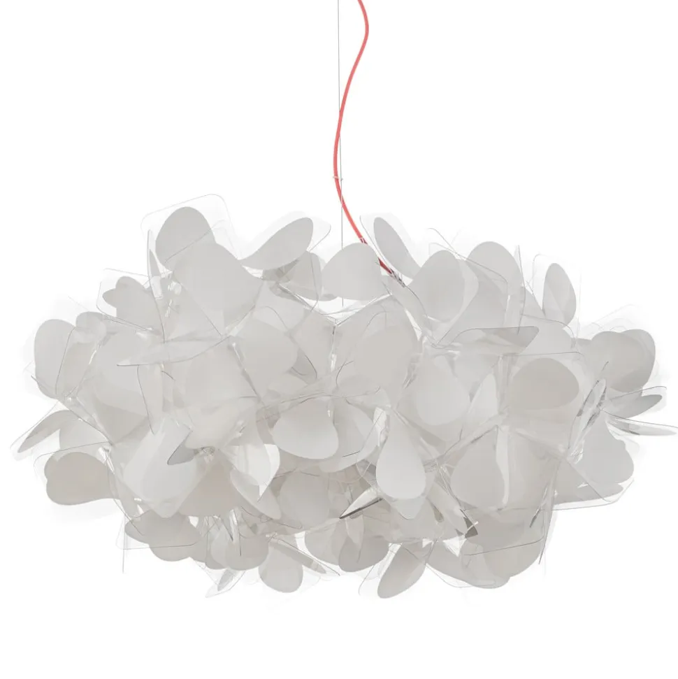 Slamp hængelampe Clizia Mama Non Mama, Ø53cm, hvid/rød
