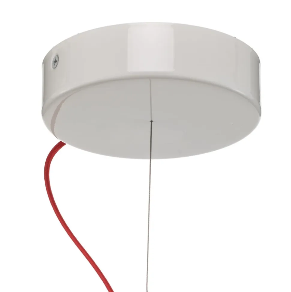 Slamp hængelampe Clizia Mama Non Mama, Ø53cm, hvid/rød