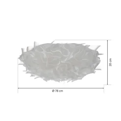 Slamp Veli designer loftlampe, Ø 78 cm, opal
