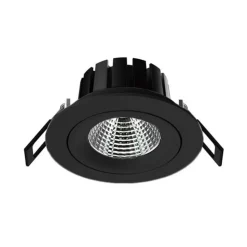 SLC DL04 LED-indbygningslampe sort 2.700 K