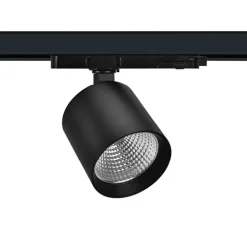 SLC LED track spot Fox, sort, 3.000 K, 3-fase skinne