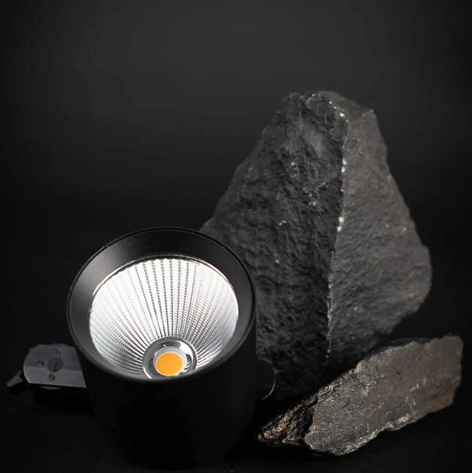 SLC LED track spot Fox, sort, 3.000 K, 3-fase skinne