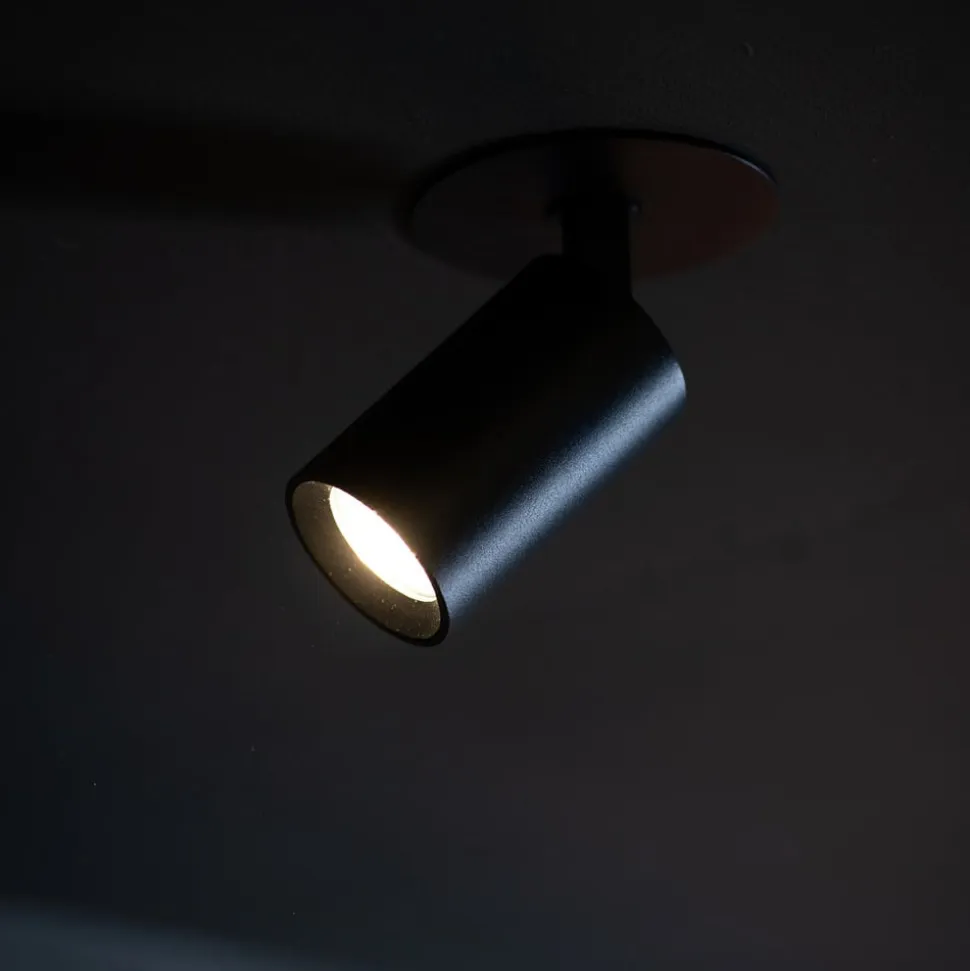 SLC LED-indbygningsspot Art, 1 lyskilde, sort, 2.700 K, aluminium