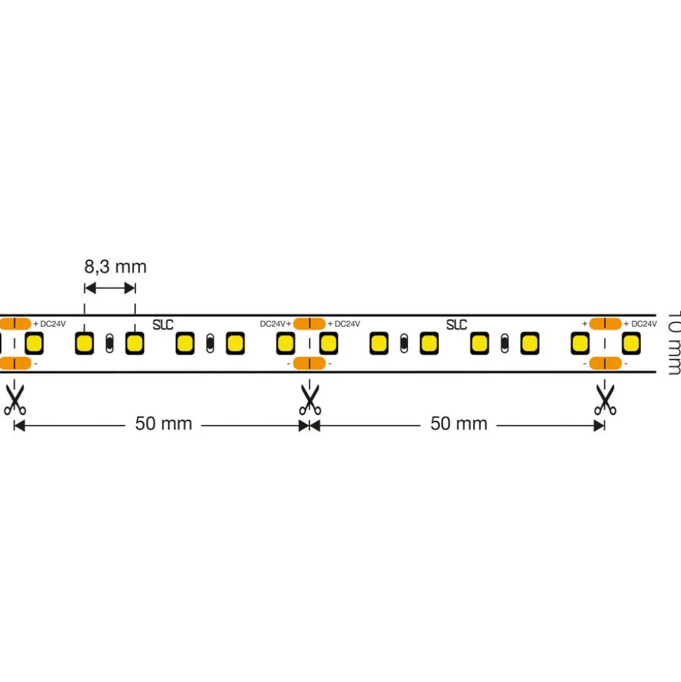 SLC LED-strip med fuldt spektrum CRI 98, 5 m IP20 4.000K