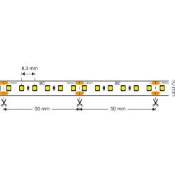 SLC LED-strip med fuldt spektrum CRI 98, 5 m IP54 2.700K