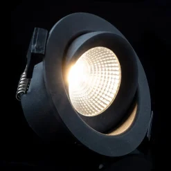 SLC One 360° LED-indbygningslampe sort 3.000K