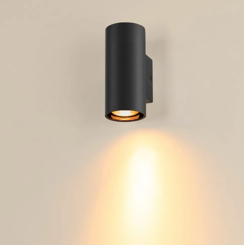 SLV Asto Tube væglampe, GU10, down, sort