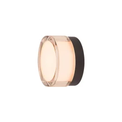 SLV Cyft LED-væglampe, sort, aluminium, Ø 13,2 cm, CCT