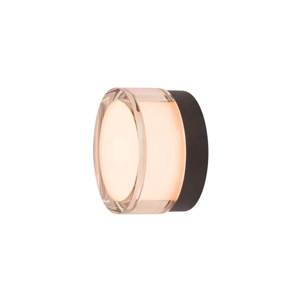 SLV Cyft LED-væglampe, sort, aluminium, Ø 13,2 cm, CCT