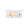 SLV Forsænket loftlampe New Tria, hvid, aluminium, længde 8,2 cm