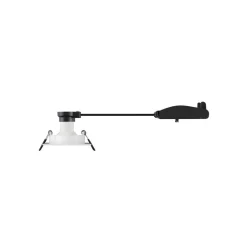 SLV Forsænket loftlampe New Tria, hvid, aluminium, længde 8,2 cm