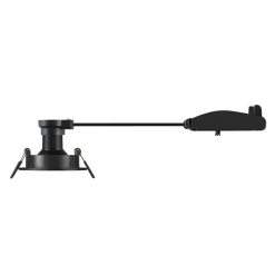 SLV Indbygget loftslampe New Tria, sort, aluminium, Ø 8,2 cm