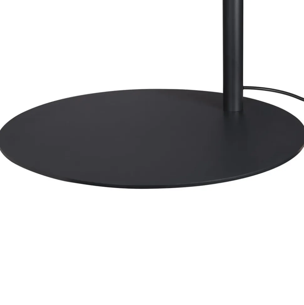 SLV LED-gulvlampe One Bow FL, sort/messingfarvet, stål