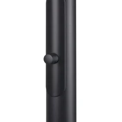 SLV LED-gulvlampe One Bow FL, sort/messingfarvet, stål