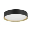 SLV LED-loftlampe Decona, Ø 30 cm, sort/guldfarvet