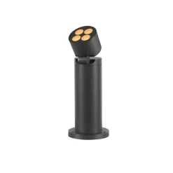 SLV LED-sokkellampe R-Cube 35, antracit, aluminium, højde 35 cm