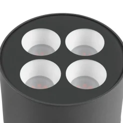 SLV LED-sokkellampe R-Cube 35, antracit, aluminium, højde 35 cm