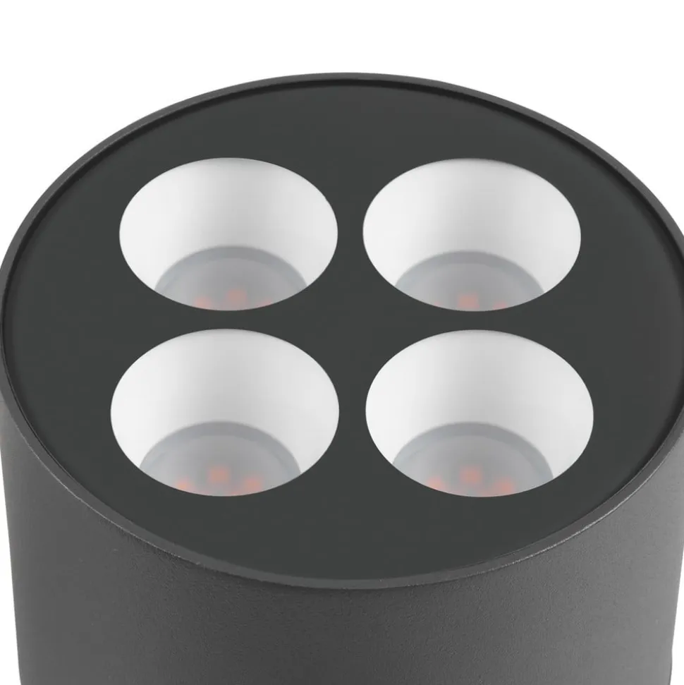 SLV LED-sokkellampe R-Cube 35, antracit, aluminium, højde 35 cm