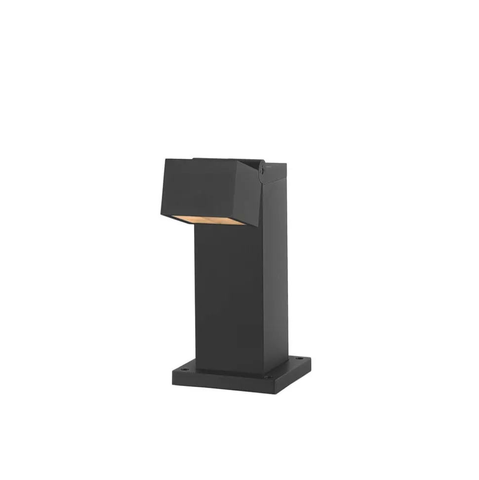 SLV LED-sokkellampe S-Cube 35, antracit, aluminium, højde 35 cm