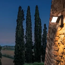 SLV LED-væglampe Abridor, antracit, bredde 14 cm, sensor