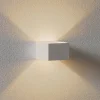 SLV LED-væglampe Logs In, hvid/hvid, aluminium, bredde 10 cm