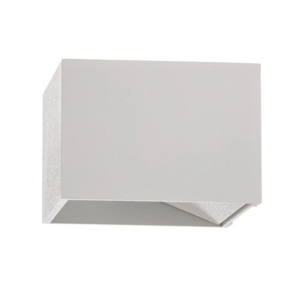 SLV LED-væglampe Logs In, hvid/hvid, aluminium, bredde 10 cm