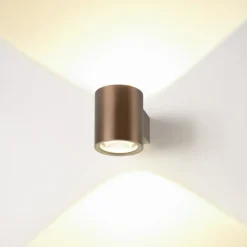 SLV LED-væglampe Oculus, Ø 9 cm, dæmpbar til varmt lys, metal